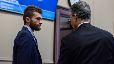 University at Buffalo Student Jacob Cassidy in Erie County Supreme Court on November 24, 2025 in Downtown Buffalo