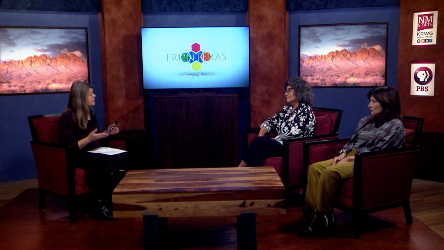 KC Counts (left) with Tina Cordova (center) and Lois Lipman on "Fronteras: A Changing America"