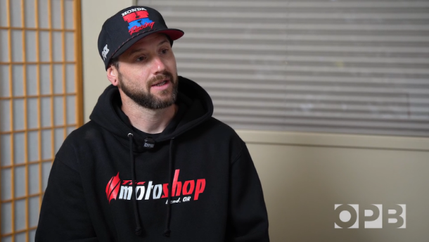 Bend resident Kaylub Giamanco talks to OPB.