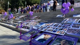 Thousands of people die each year from drug overdoses in Pennsylvania. Friends and family members memorialized loved ones at a ceremony at the state Capitol in Harrisburg on Aug. 31, 2023.