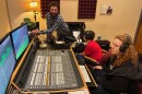 Music Lab assistant Luke Haefner helps out during a production workshop at the Jefferson Center Music Lab