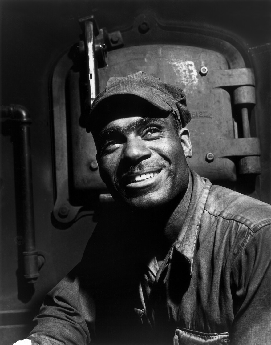 Parks' 1944 portrait of a powerhouse worker at the plant.