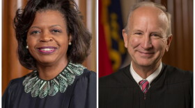 Current Supreme Court Justice Cheri Beasley and challenger Paul Newby