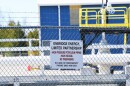 A view of part of the Enbridge Energy Line 5 pumping station near Mackinaw City, Michigan on the south side of the Straits of Mackinac.