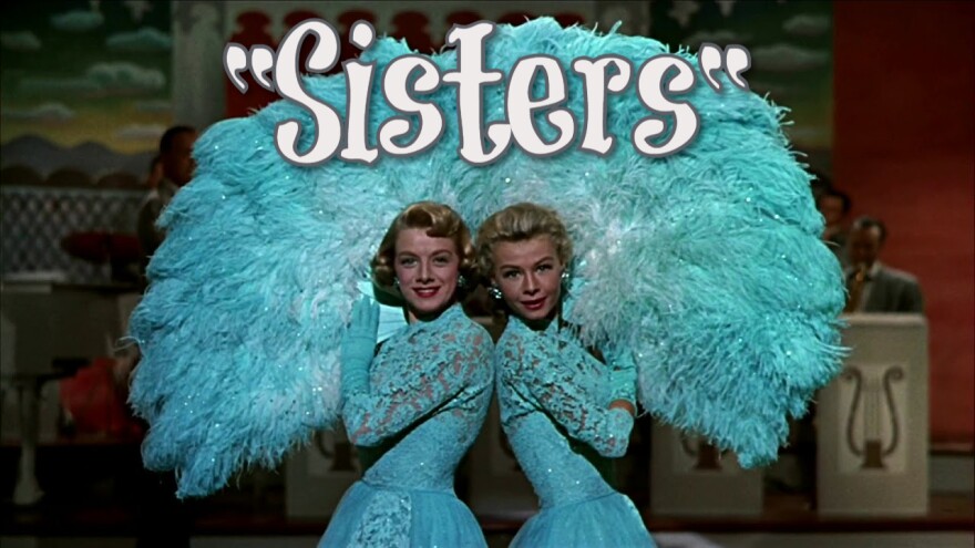 Rosemary Clooney and Vera-Ellen pose in a scene from "White Christmas."