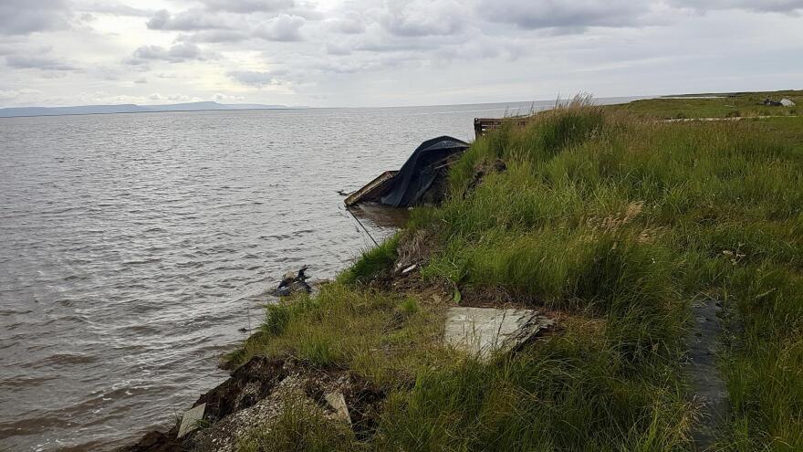 Newtok has already lost several buildings to erosion.