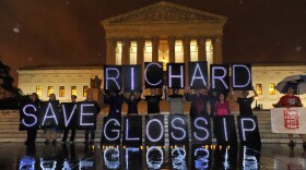 Anti-death penalty activists, including members of MoveOn.org and other advocay groups, rally outside the U.S. Supreme Court in a final attempt to prevent the execution of Oklahoma inmate Richard Glossip on Sept. 29.