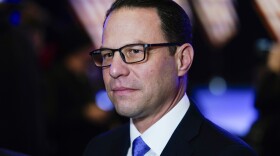 FILE - Pennsylvania Gov. Josh Shapiro arrives in Blue Bell, Pa., Jan. 5, 2024. (AP Photo/Matt Rourke, File)