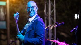 Greg Gonzalez performs with Money Chicha during the 65th Anniversary Harry Ransom Center Gala on Sept. 25, 2022, at the University of Texas at Austin.