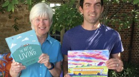 Kaye McIntyre, Grant Snider with books