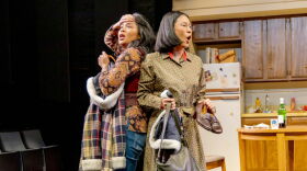 Angeleia Ordoñez (Luna) and Bridget Kim (Jane) in a 2025 production of 'Heart Sellers' at the Cincinnati Playhouse in the Park. The show will run at the Wells Theatre in Norfolk Oct.