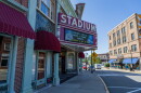 The Stadium Theatre in downtown Woonsocket was opened in 1926. Today, it hosts concerts, musicals and other productions. Credit: Rose Wheeler/Ocean State Media