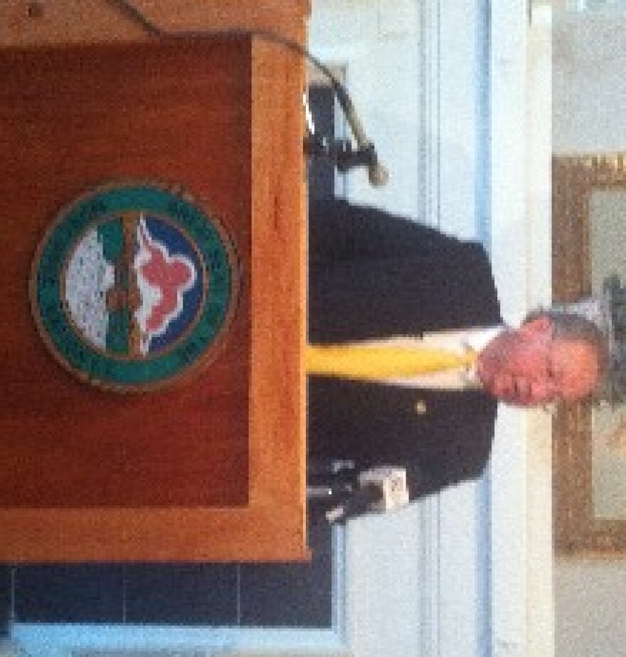 Chief George Tiger at today's announcement