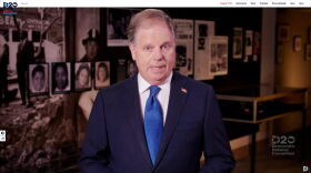 In this screenshot from the DNCC’s livestream of the 2020 Democratic National Convention, Sen. Doug Jones (D-AL) addresses the virtual convention. The convention was once expected to draw 50,000 people to Milwaukee, Wisconsin, and is now taking place virtually due to the coronavirus pandemic.