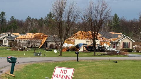 Tornado damage in Marathon County
