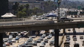 A view over the Harbor Freeway in Los Angeles on Tuesday. President Trump says his administration will revoke a waiver that allows California to set its own vehicle emissions standards.