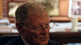 Sen. Jim Inhofe (R-Okla.) discusses the National Defense Authorization Act on Dec. 11, 2019, in his Washington office after a bipartisan agreement was made on the bill earlier that week.