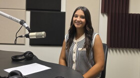 mid shot of Lauren Whitten in NPR Illinois Studio F.