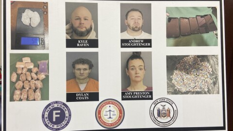 Former correctional officer Kyle Raven and Woodbourne inmate Andrew Stoughtenger were charged with smuggling cell phones and meth into the jail.