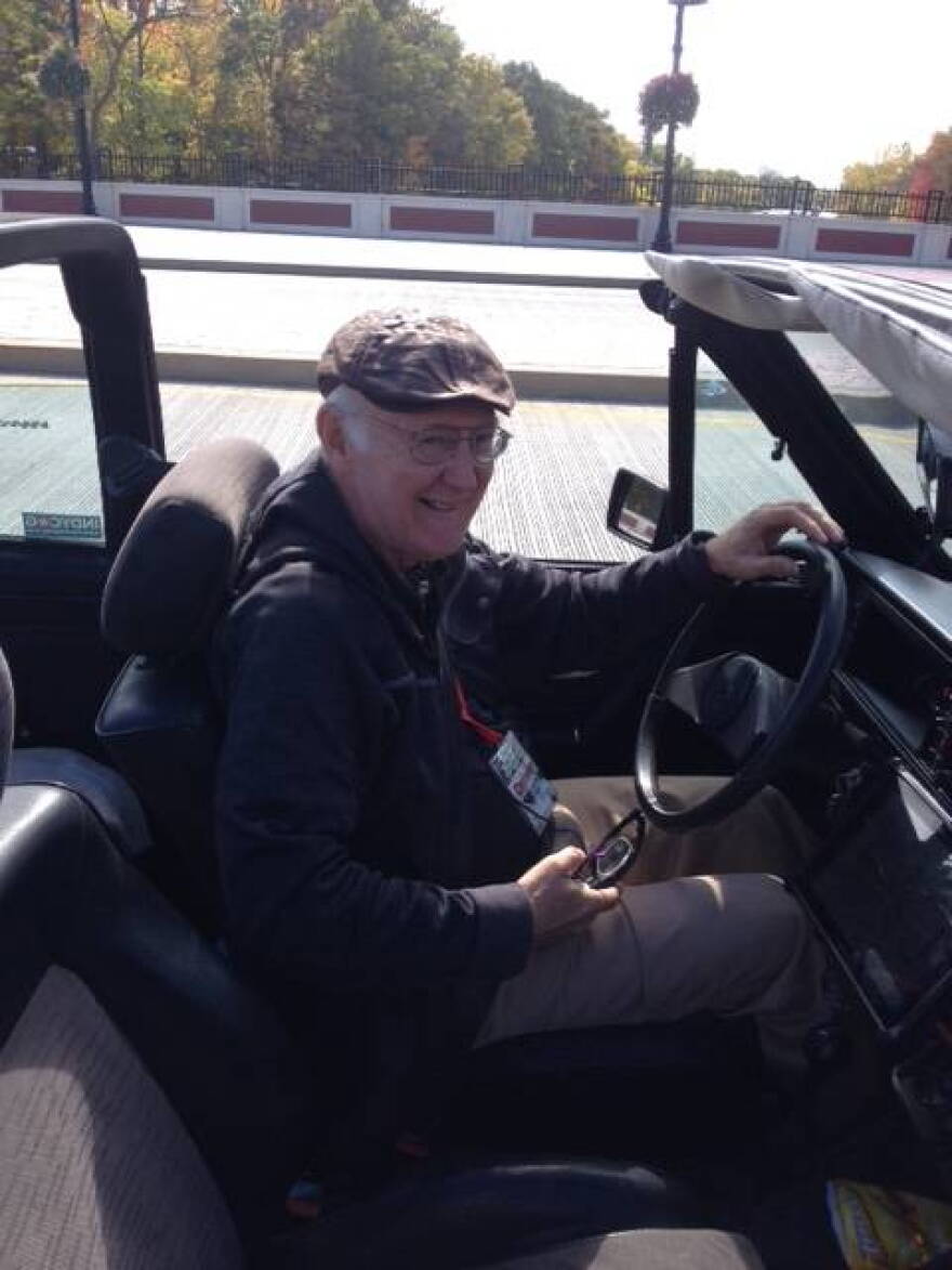 Oran Sands in his 1987 Volkwagen.