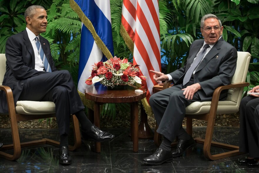 President Obama met with the Cuban president, Raúl Castro, in Havana in 2016.