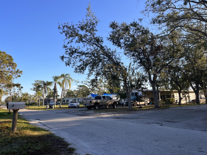 Houses that will eventually connect to a sewer system sit along Sherrill Lane in Estero.