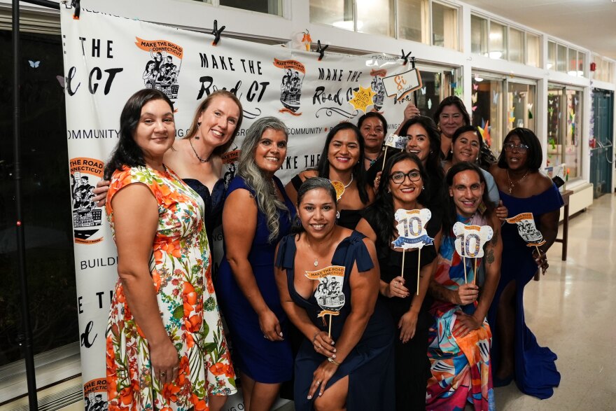 Members of Make The Road Connecticut celebrate its 10 year anniversary.