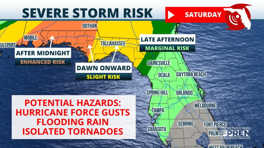 Saturday Storm Risk