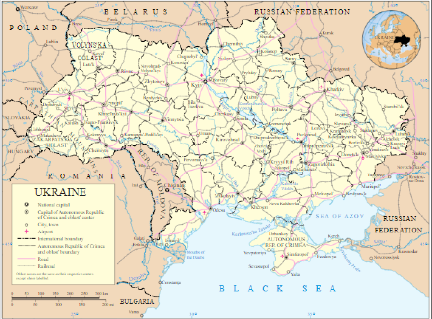 United Nations map of Ukraine 