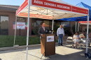 Fresno Mayor Jerry Dyer speaks at a press conference Friday, Oct. 9, 2026, as officials react to immigration raids in the Fresno area.