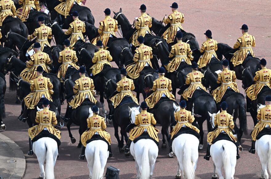 <strong>June 2:</strong> Members of Band of the Household Cavalry take part in the Queen's Birthday Parade.