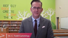Former South Bend schools Superintendent Todd Cummings, now leading Paradise Valley Unified School District in Phoenix, in a promotional video he made to welcome students for the 2025-2026 school year. The Paradise Valley Governors Board on Tuesday, Sept. 30, 2025 placed Cummings on paid leave without giving a reason.