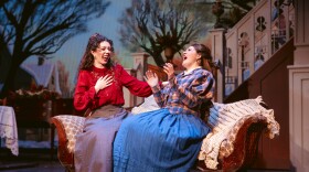 Emily Awe and Sarah Aiello in the Kalamazoo Civic production of "Meet Me in St. Louis"