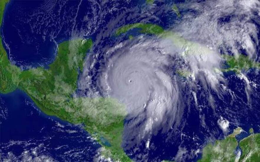 Satellite photo of Hurricane Wilma (2005).
