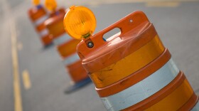 Road construction barrels are seen in this stock photo. PennDOT says it has a record $655 million in new road and bridge projects planned across Northeast Pennsylvania in 2026.