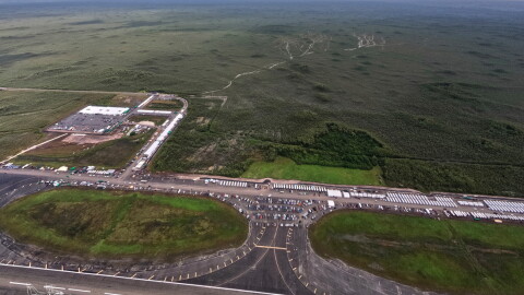 Immigration detention center in the Big Cypress National Preserve.