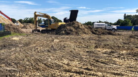 The dumpsite in Dunbar where cleanup began on Thursday, Nov. 29