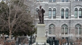 The statue of Stonewall Jackson is in the most prominent spot in Capitol Square facing the center of the Capitol.
