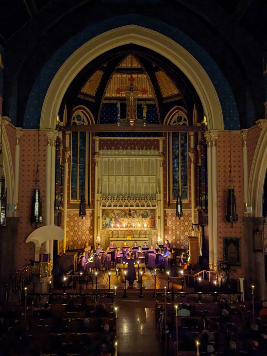  Schola Cantorum performs the Office of Compline at Christ Church in Rochester on Dec. 18, 2022.