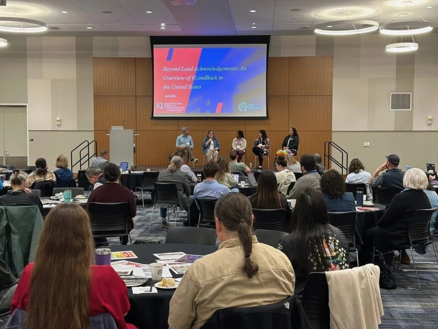 The 2025 Great Plains LandBack Leadership Summit on April 21 at the University of Kansas’s Burge Union featured Indigenous experts on the topic of Land Back.