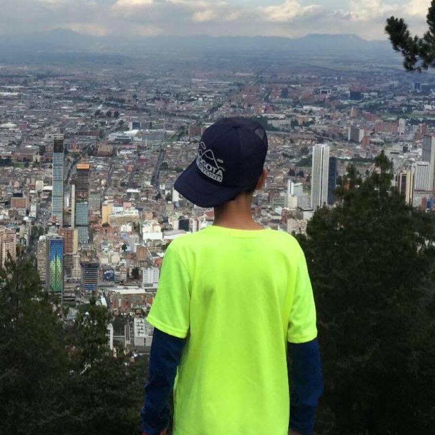 Kelly Carmody’s adopted son before leaving his native Colombia to move to the United States.