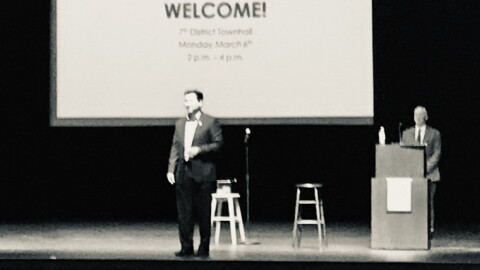 Congressman David Rouzer at his March 2017 town hall.