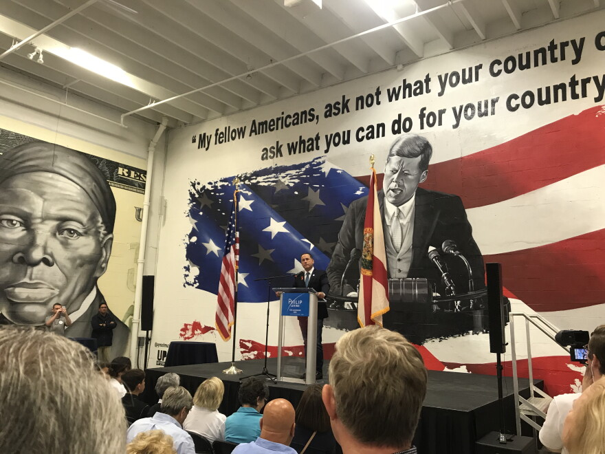 In his concession speech, Philip Levine urged supporters to back Andrew Gillum in the 2018 Florida governor's race.