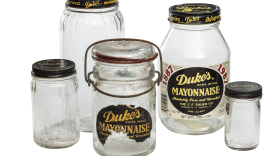 Duke's mayo jars like these have become collectors' items.
