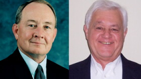 Mike Cherry (D) on the left, Lynn Bechler (R) on the right.