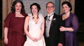 "It Shoulda Been You" tells the story of a Catholic groom and a Jewish bride. Pictured here is the "bride" and her family: Leslie Law (Judy Steinberg), Mara Solar (Rebecca Steinberg), John Dewar (Murray Steinberg), Kat Ramsburg (Jenny Steinberg)