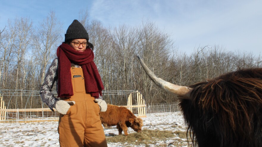 Marya Gelvosa, 29, didn't grow up dreaming of being a farmer — in fact, as of a few years ago, she'd never even lived in the countryside. Now she and her partner Josh Gerritsen raise Highland cows and pastured eggs for a living.