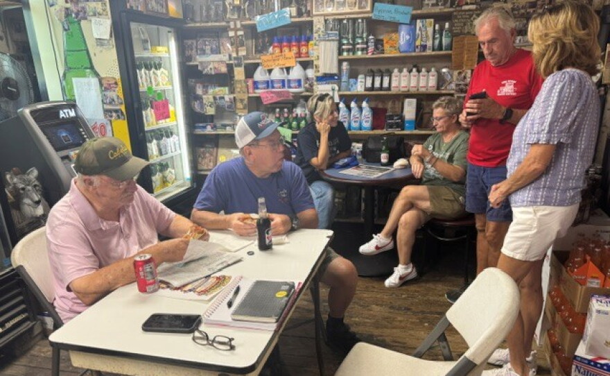 Customers have a place to eat and talk.