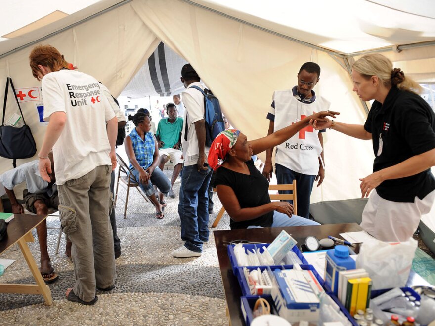 A new approach for the mental health community, "psychological first aid," takes a more practical, social work stance when dealing with disaster survivors. "You can't find your son? Well, this is who you need to talk to at the Red Cross to find your son."