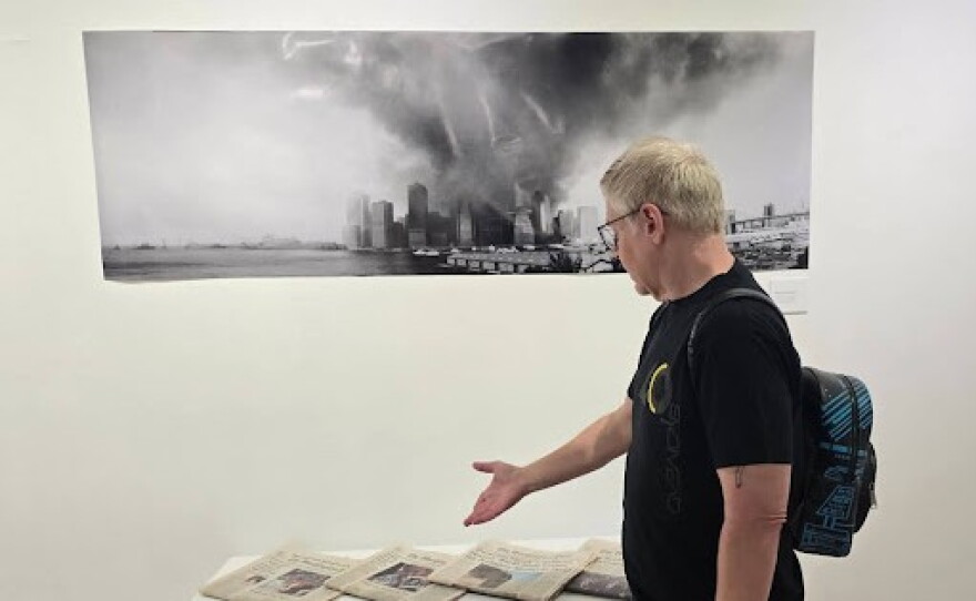 Beneath A Clear Blue Sky: Photographs of September 11 features photographs taken by Artist David Forrest.